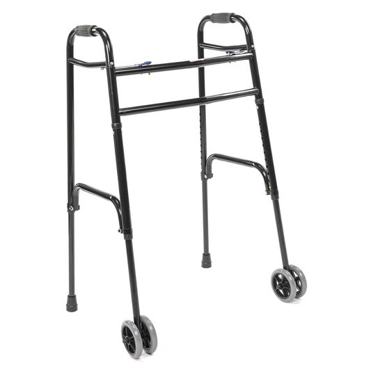 Protekt® Bariatric Two-Button Folding Walker - 500 lb Weight Cap