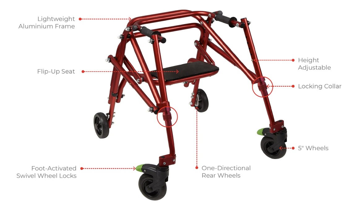 Klip Lightweight Gait Trainer with Seat