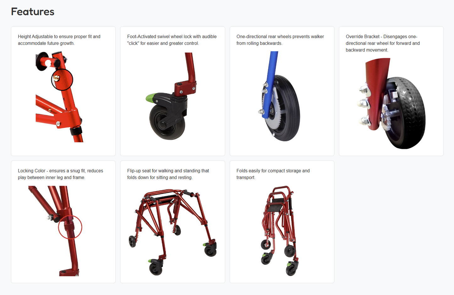 Klip Lightweight Gait Trainer with Seat