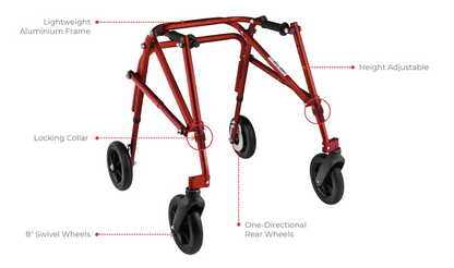 KLIP Lightweight Gait Trainer | with 8” Wheels