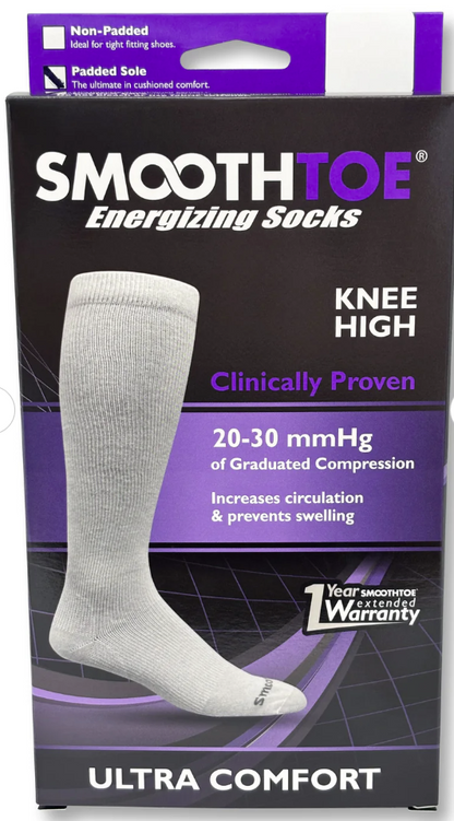 Smoothtoe Compression Socks Knee High 20-30mmHG