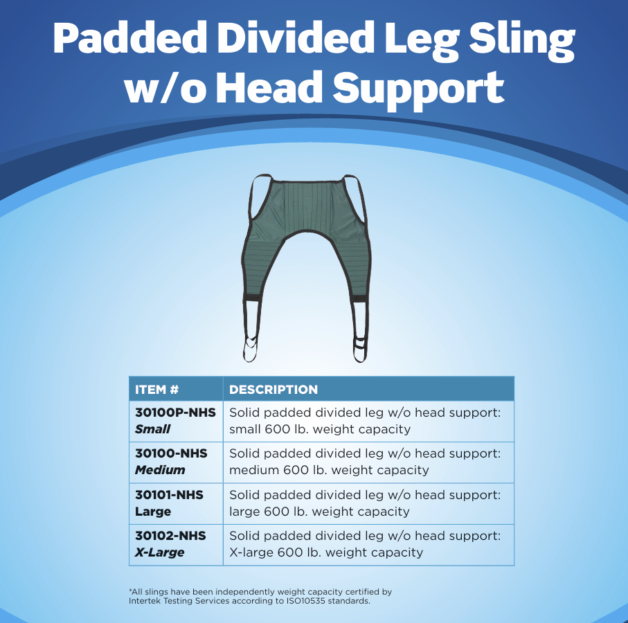 Proactive Divided Leg Sling w/o Head Support Solid