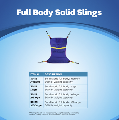 Proactive Full Body Solid Patient Sling 600 lb cap