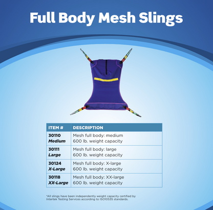 Proactive Full Body Mesh Patient Sling 600 lb cap