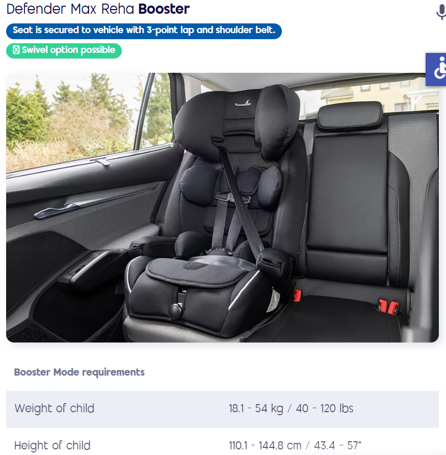 Defender Max Reha Seat CANADA