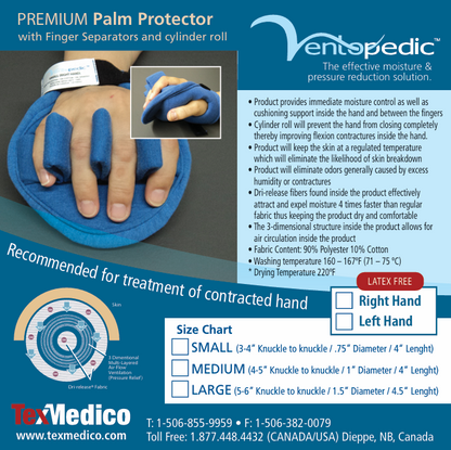 Ventopedic Palm Protector with Finger Separators