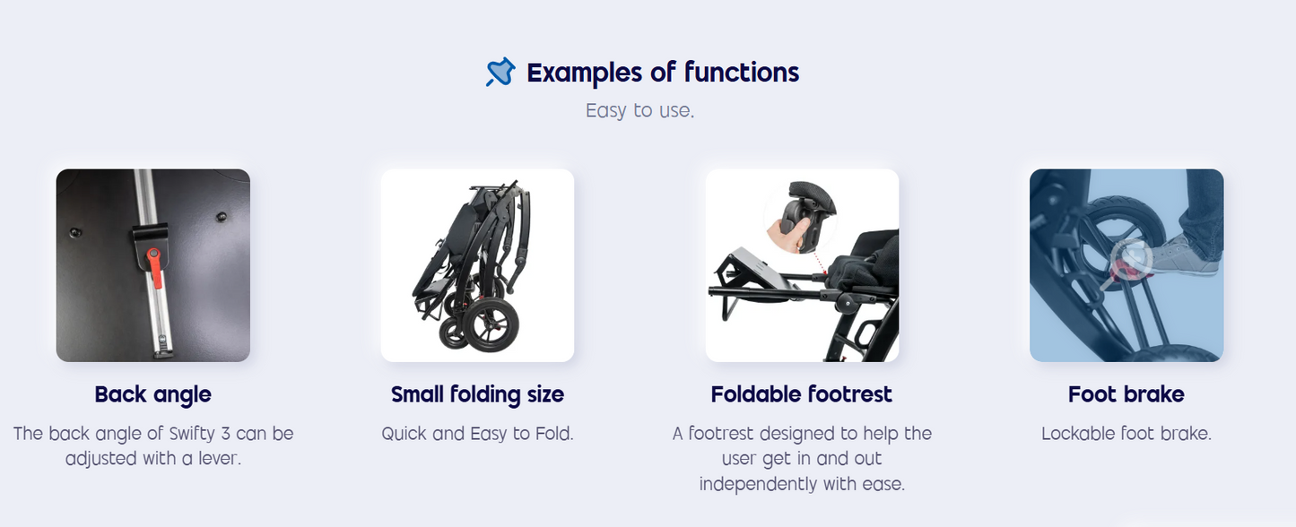 Swifty 3 Stroller *Weight Cap. 180 lbs