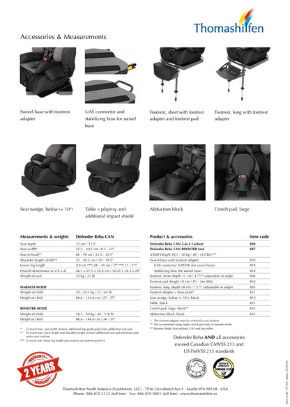 Defender Reha Seat